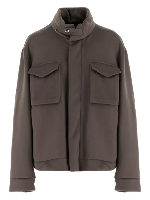 Giorgio Armani  flap-pocket cashmere-blend jacket
