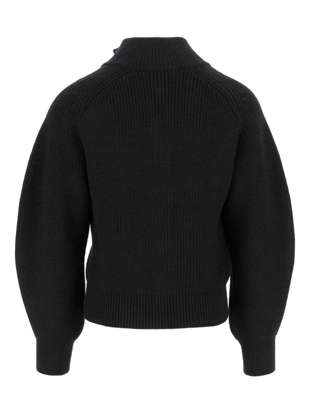 Jacquemus Zip-front Merino-wool Cardigan In Black