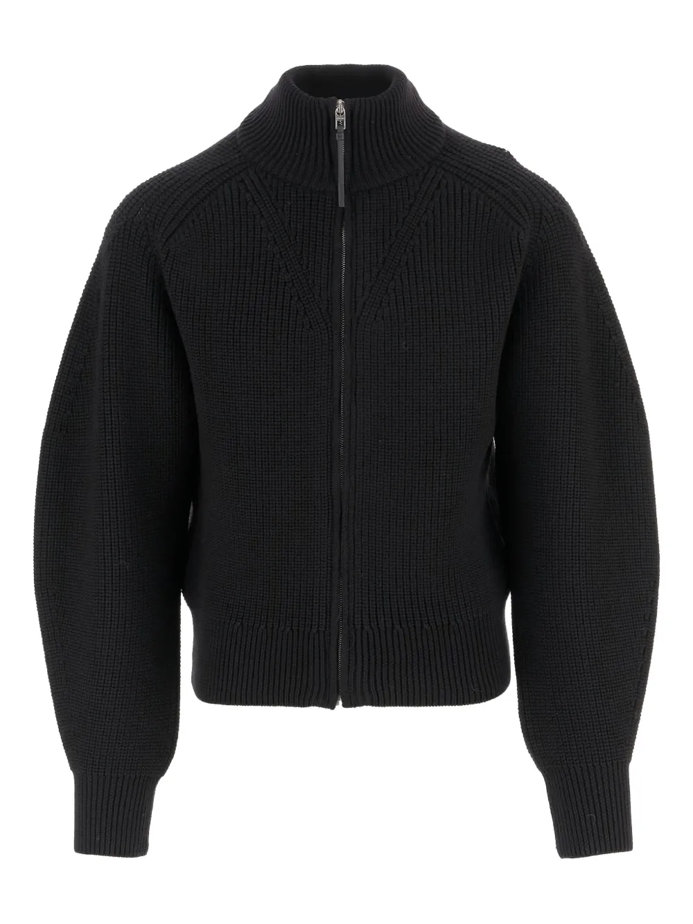 Jacquemus Zip-front Merino-wool Cardigan In Black