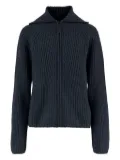 Allude ribbed zip-up cardigan - Grey
