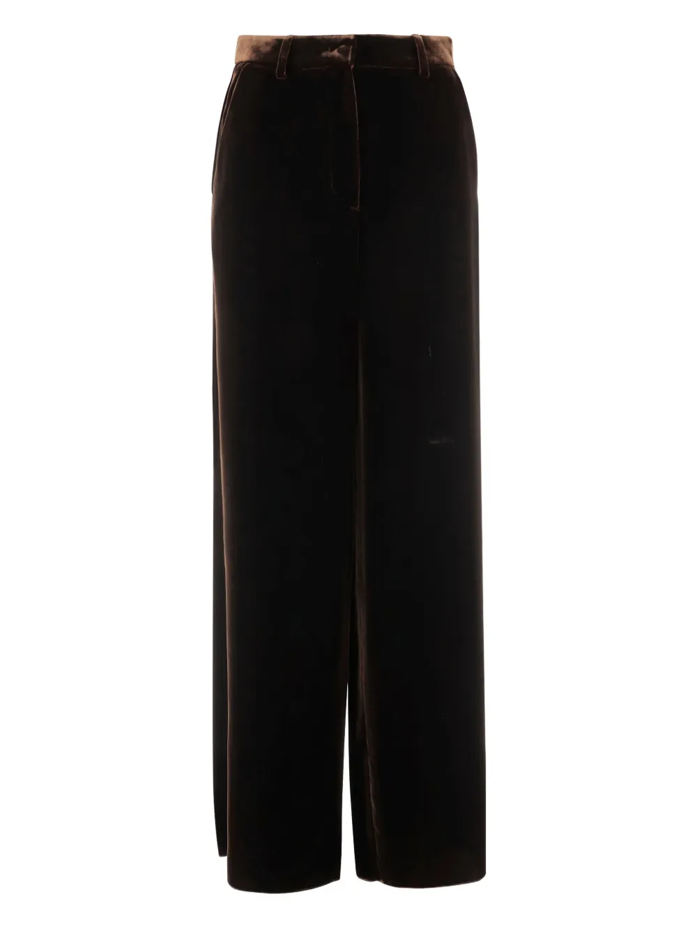 Giorgio Armani velvet high-waist trousers | Brown | Image 1