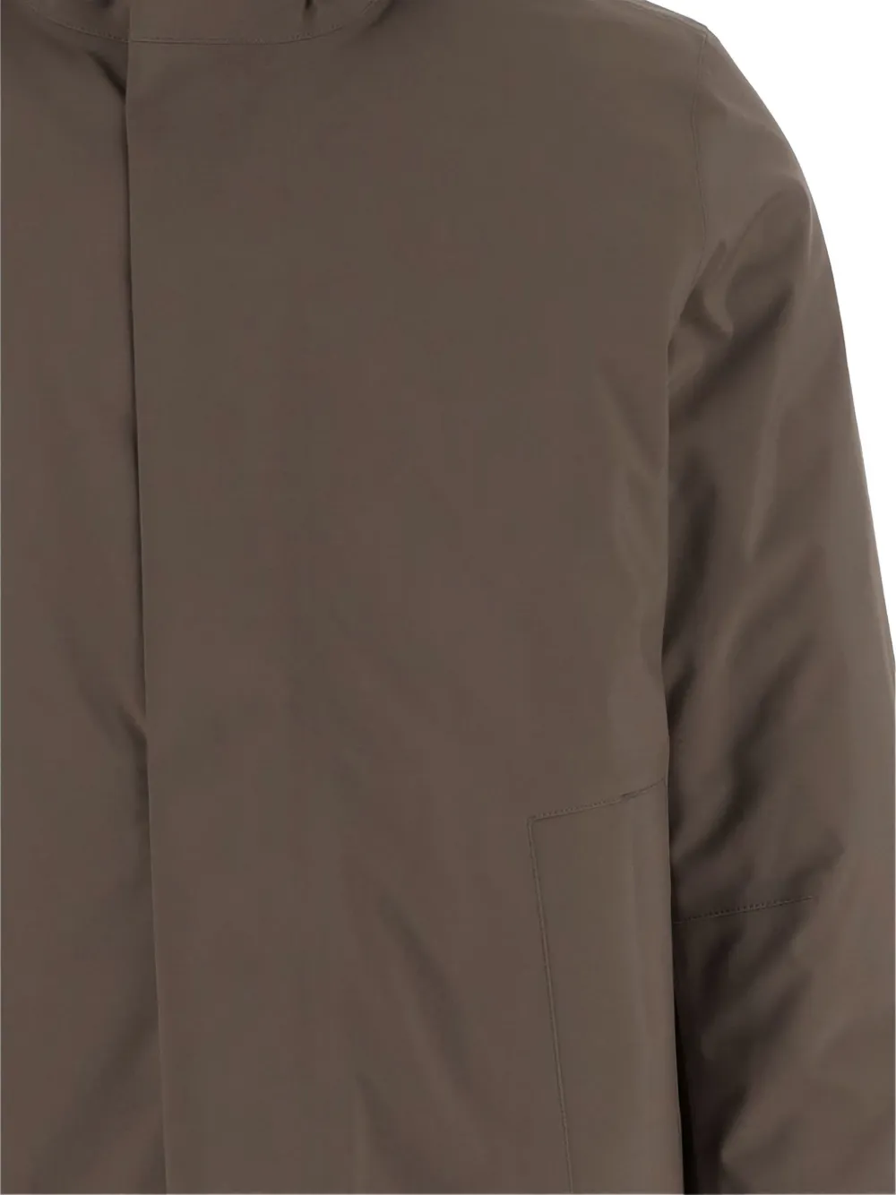 K-way High-collar Adjustable-hood Coat In Brown