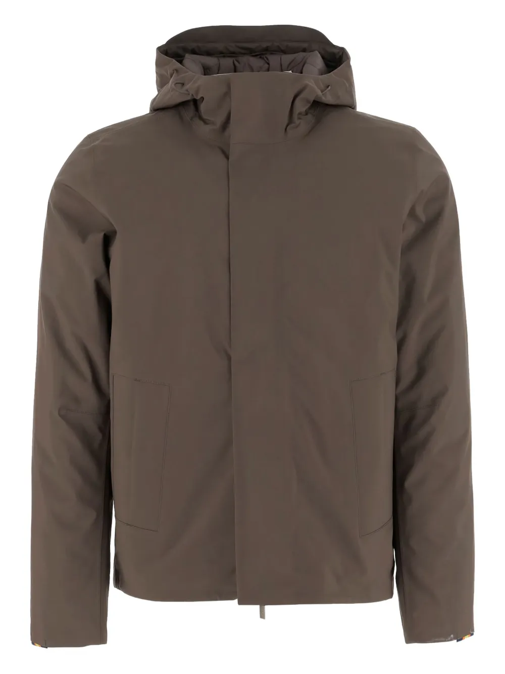 K-Way high-collar adjustable-hood coat | Brown | Image 1