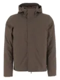 K-Way high-collar adjustable-hood coat - Brown