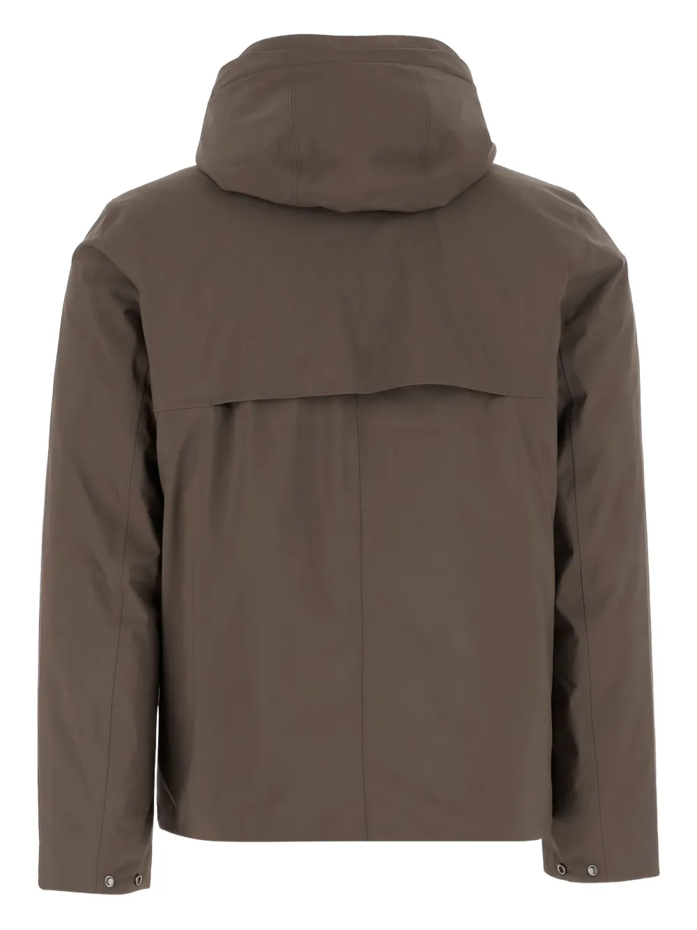 K-Way high-collar adjustable-hood coat - Bruin