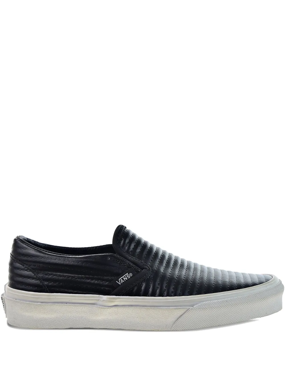 Vans Classic leren slip-on sneakers Zwart