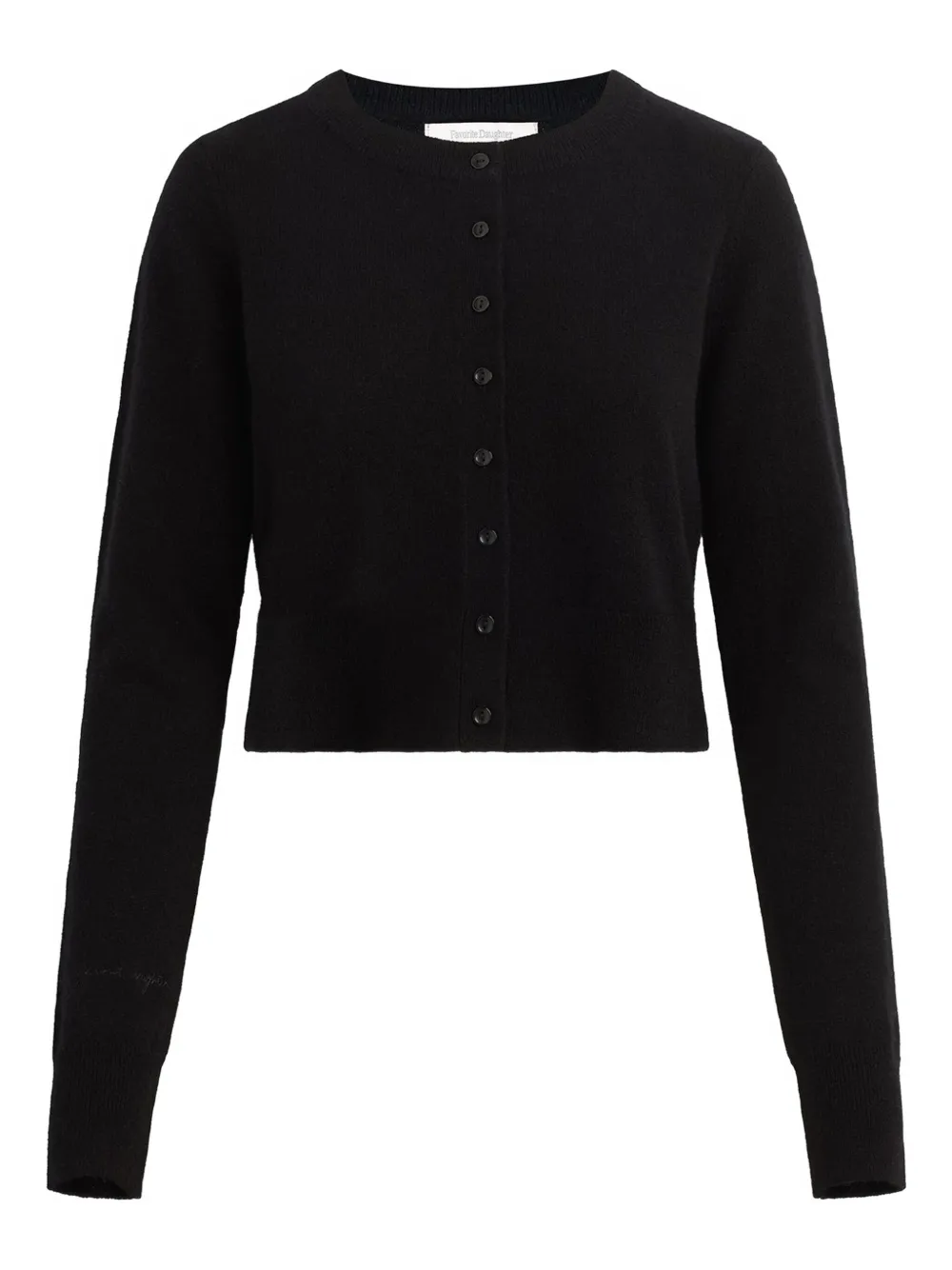 Favorite Daughter crew-neck cardigan | Black | Image 1