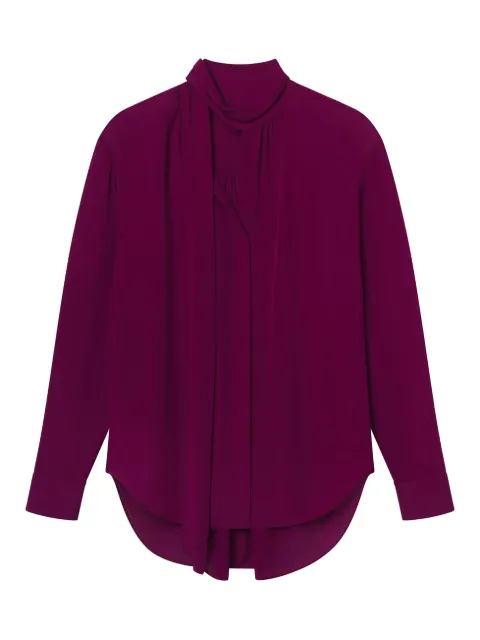 A.L.C. blusa de seda con moño en el cuello