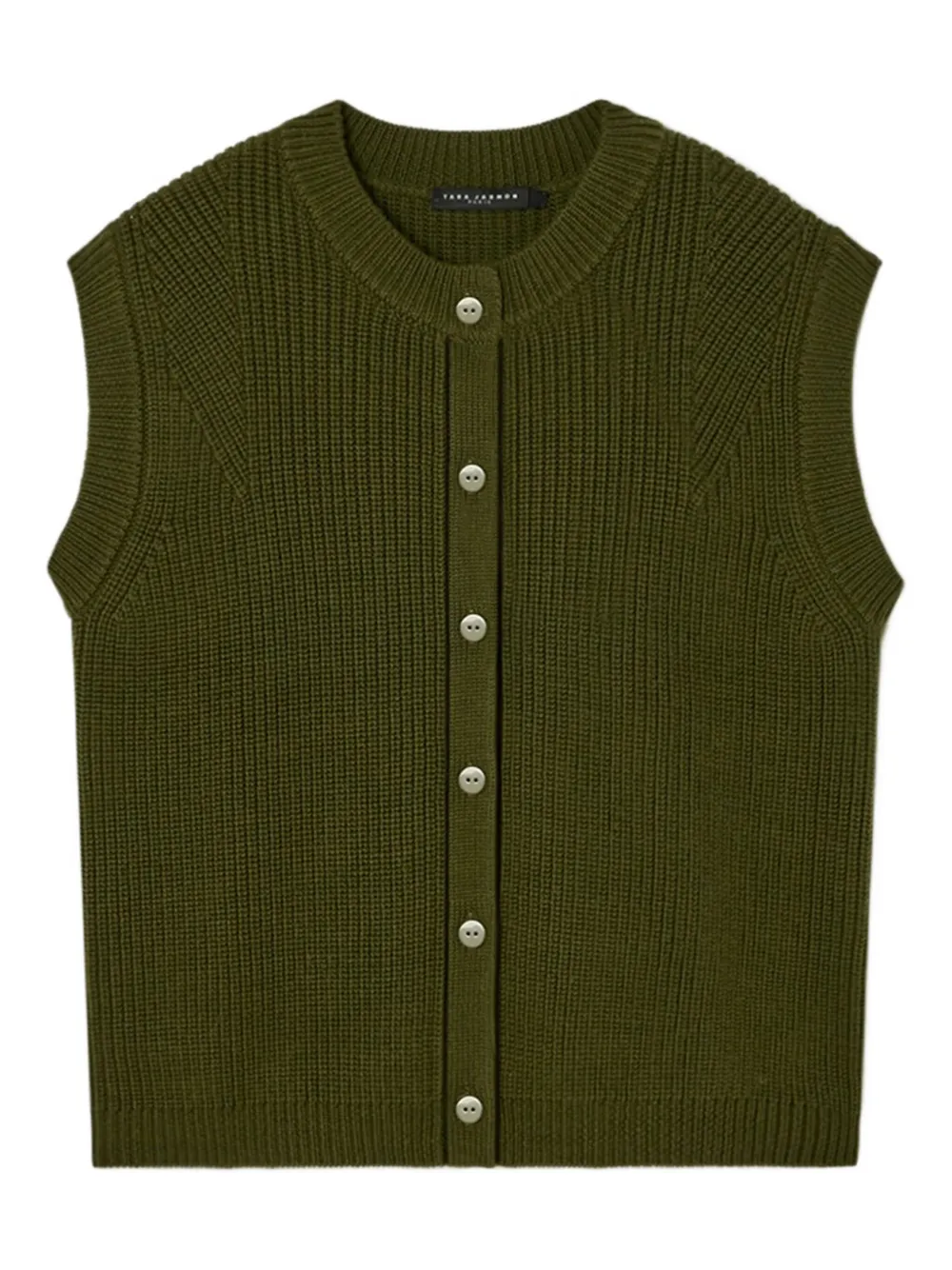Tara Jarmon Wool Vest In Green