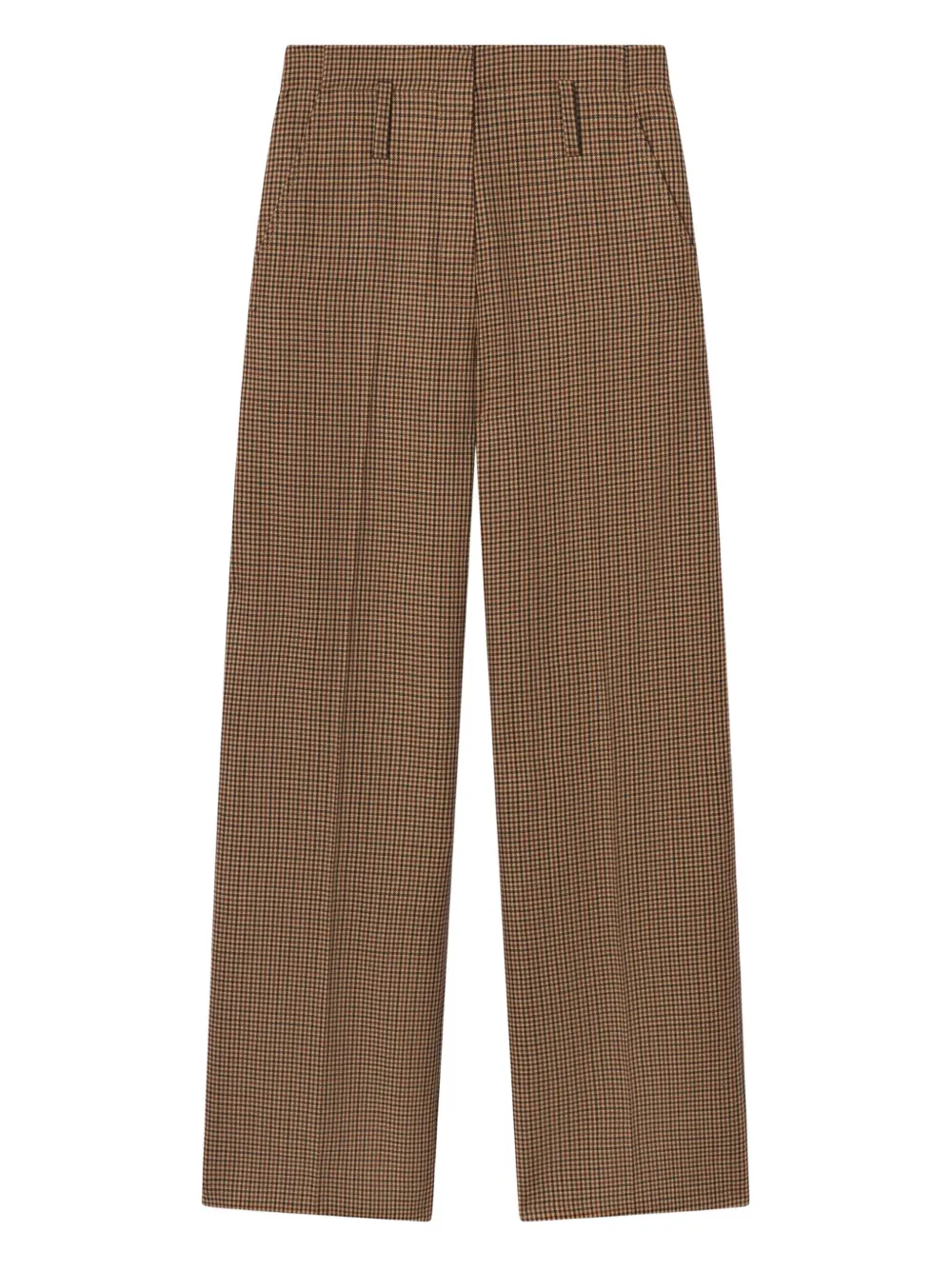 A.l.c Houndstooth-pattern Trousers In Brown