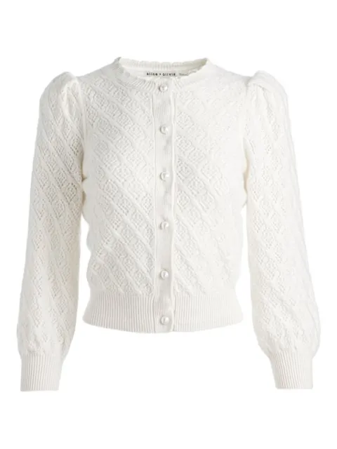 alice + olivia diamond-pattern cardigan