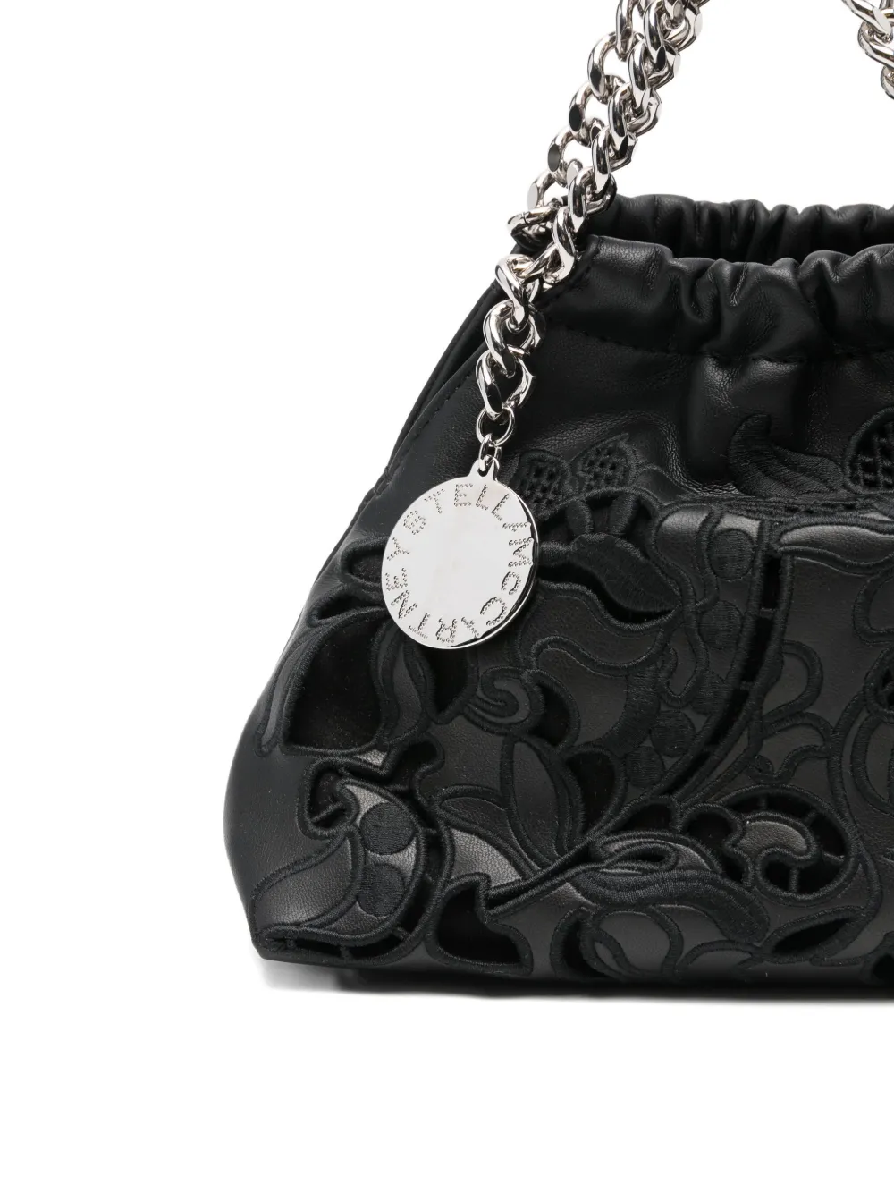 Stella Mccartney Floral-embellishment Tote Bag In Black