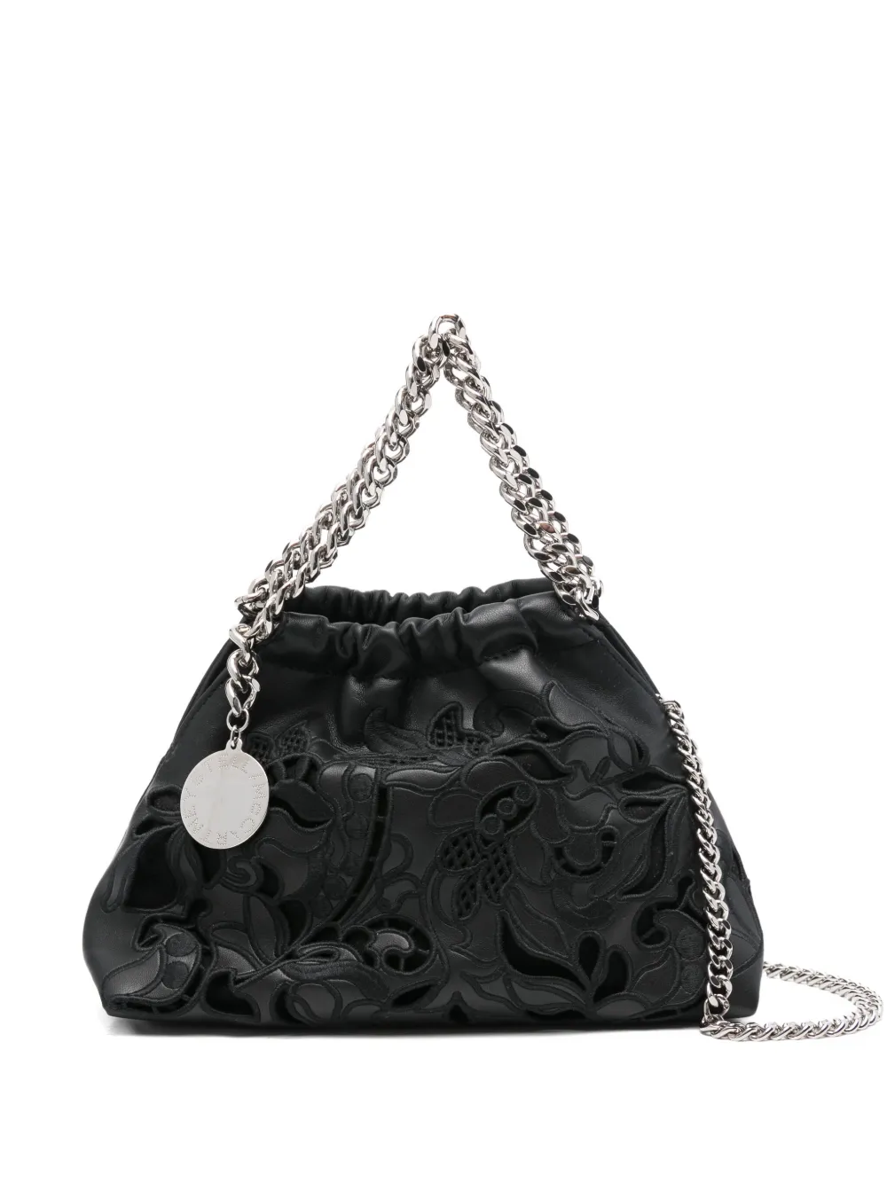 Stella Mccartney Floral-embellishment Tote Bag In Black