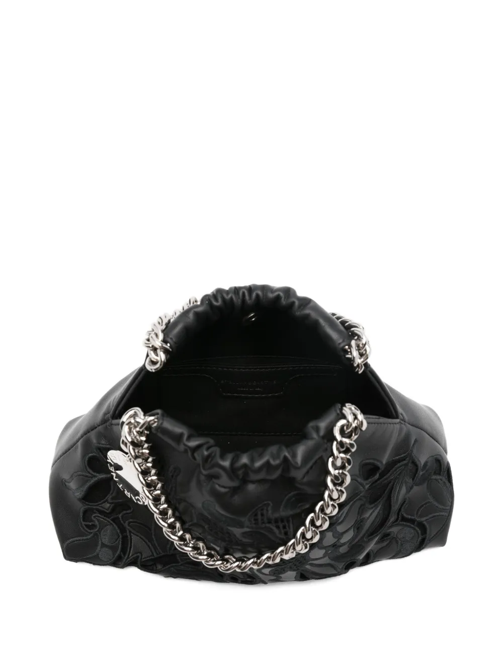 Stella Mccartney Floral-embellishment Tote Bag In Black