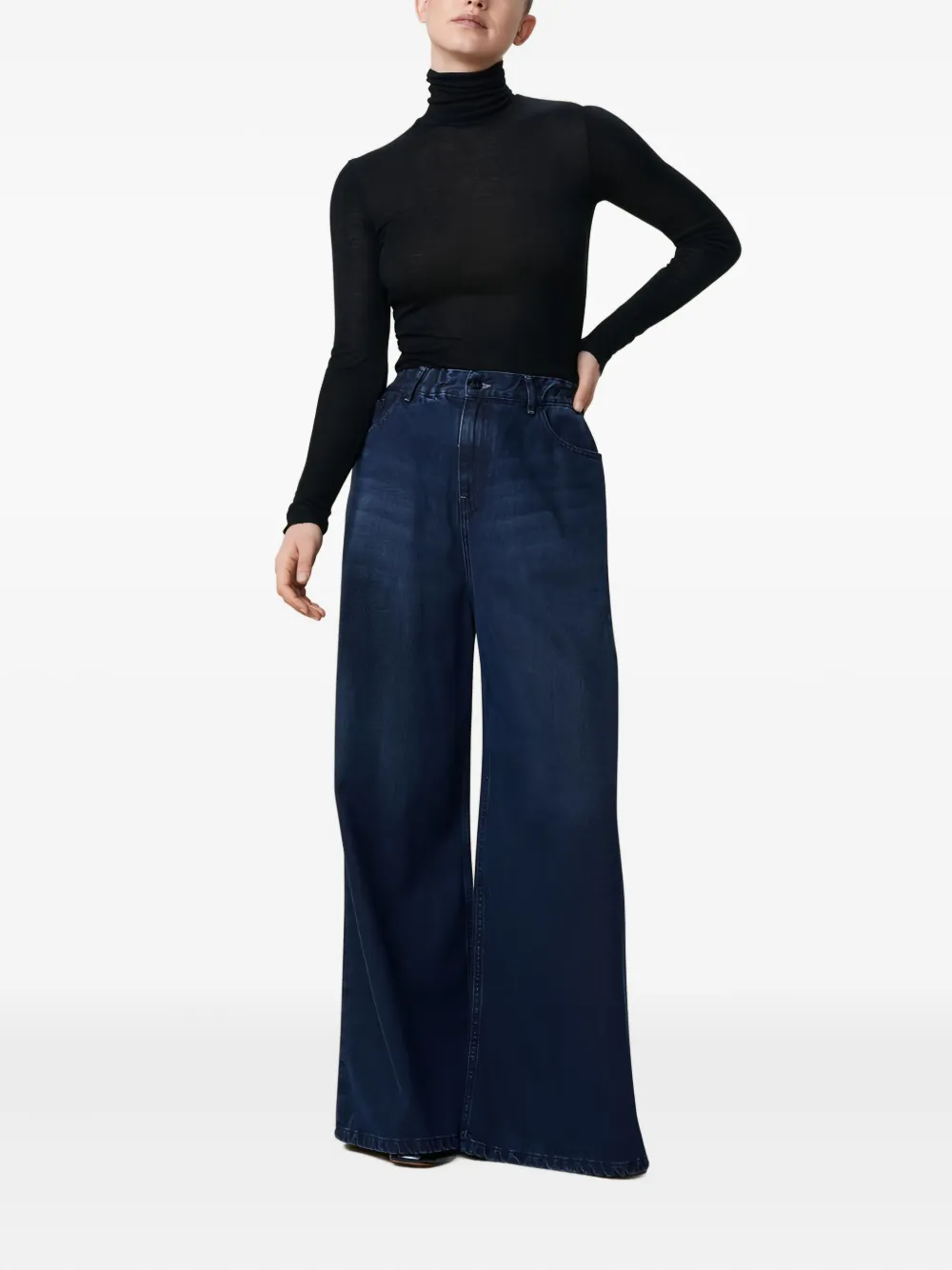 LOIS JEANS elasticated-waistband cotton jeans - Blauw