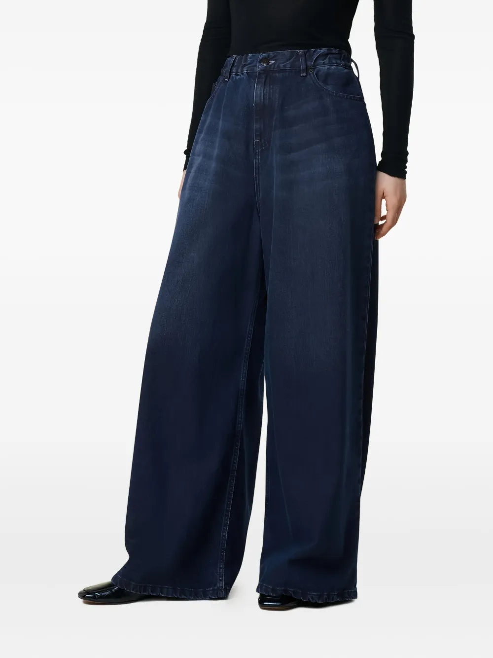 LOIS JEANS elasticated-waistband cotton jeans - Blu