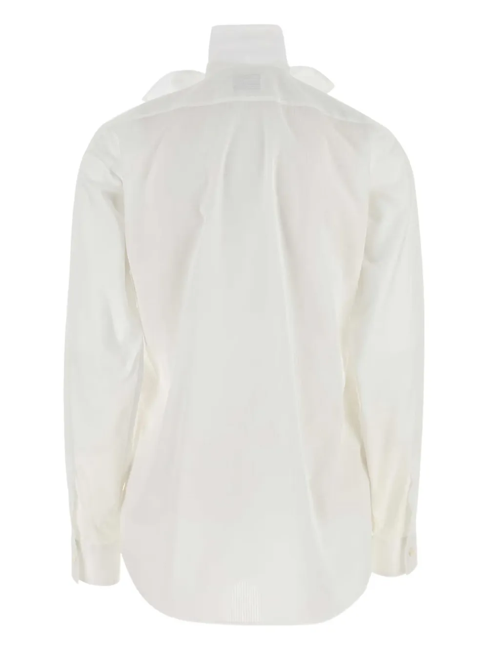Moschino bow-detail cotton shirt - Wit