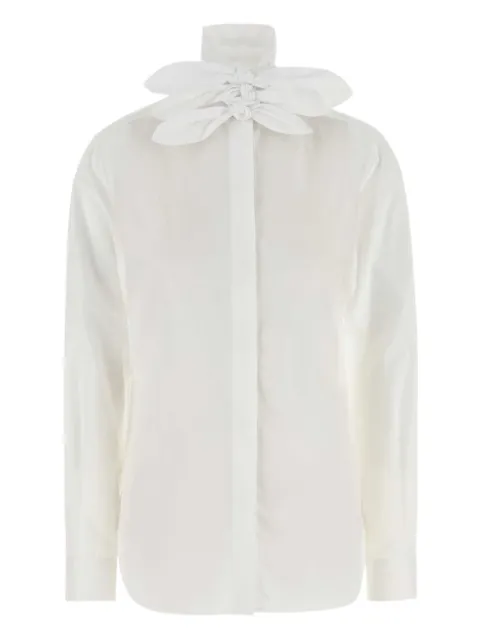Moschino bow-detail cotton shirt