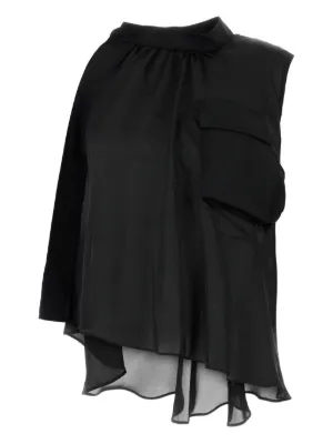 sacai シルク ブラウス sacai(サカイ) ブラウス・シャツ(レディース) - 海外通販のBUYMA