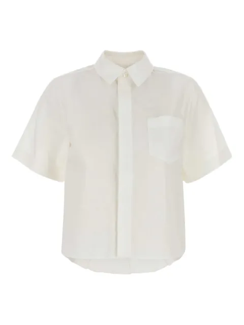 sacai pleated-panel shirt