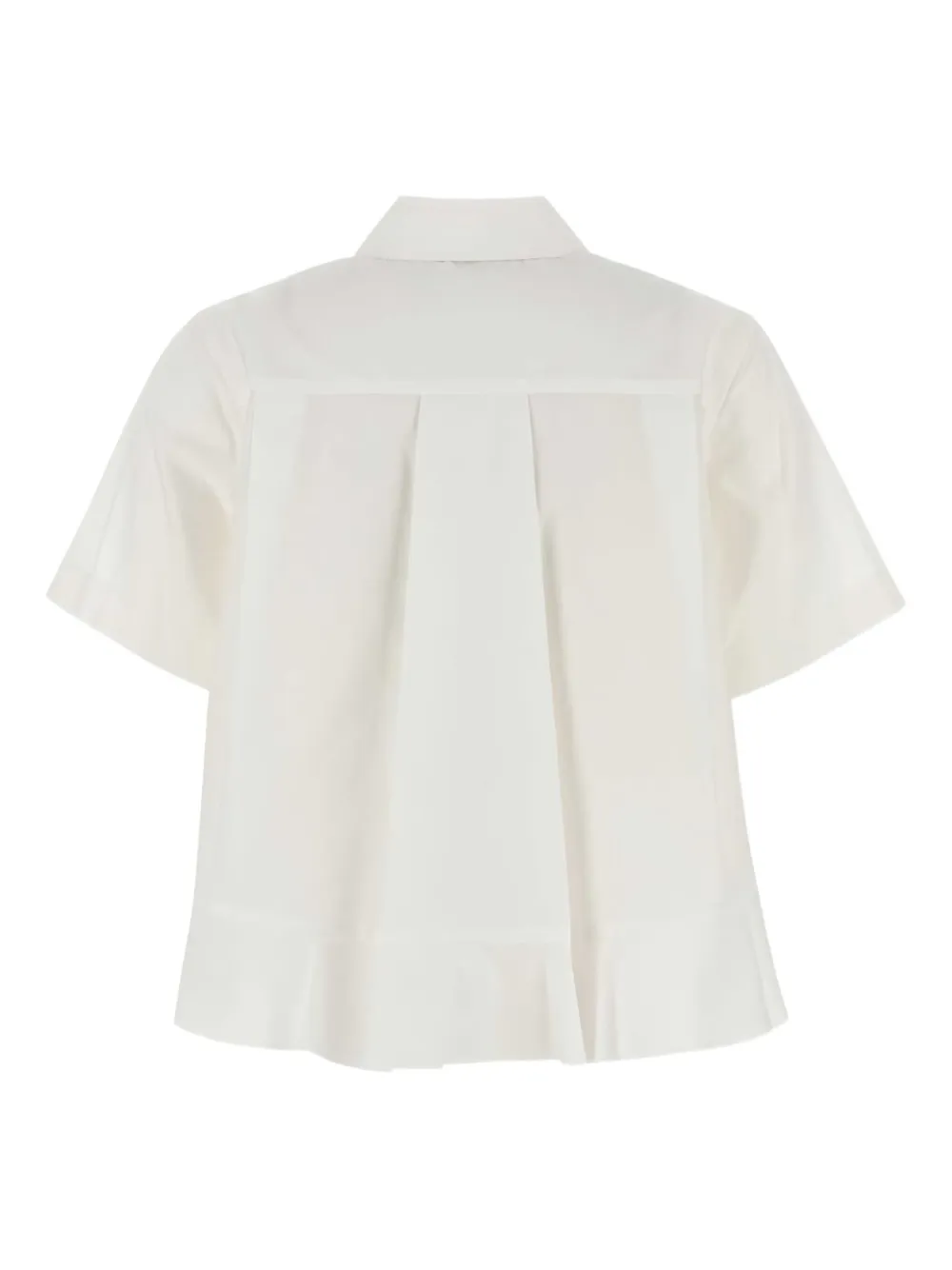 Sacai pleated-panel shirt - Wit