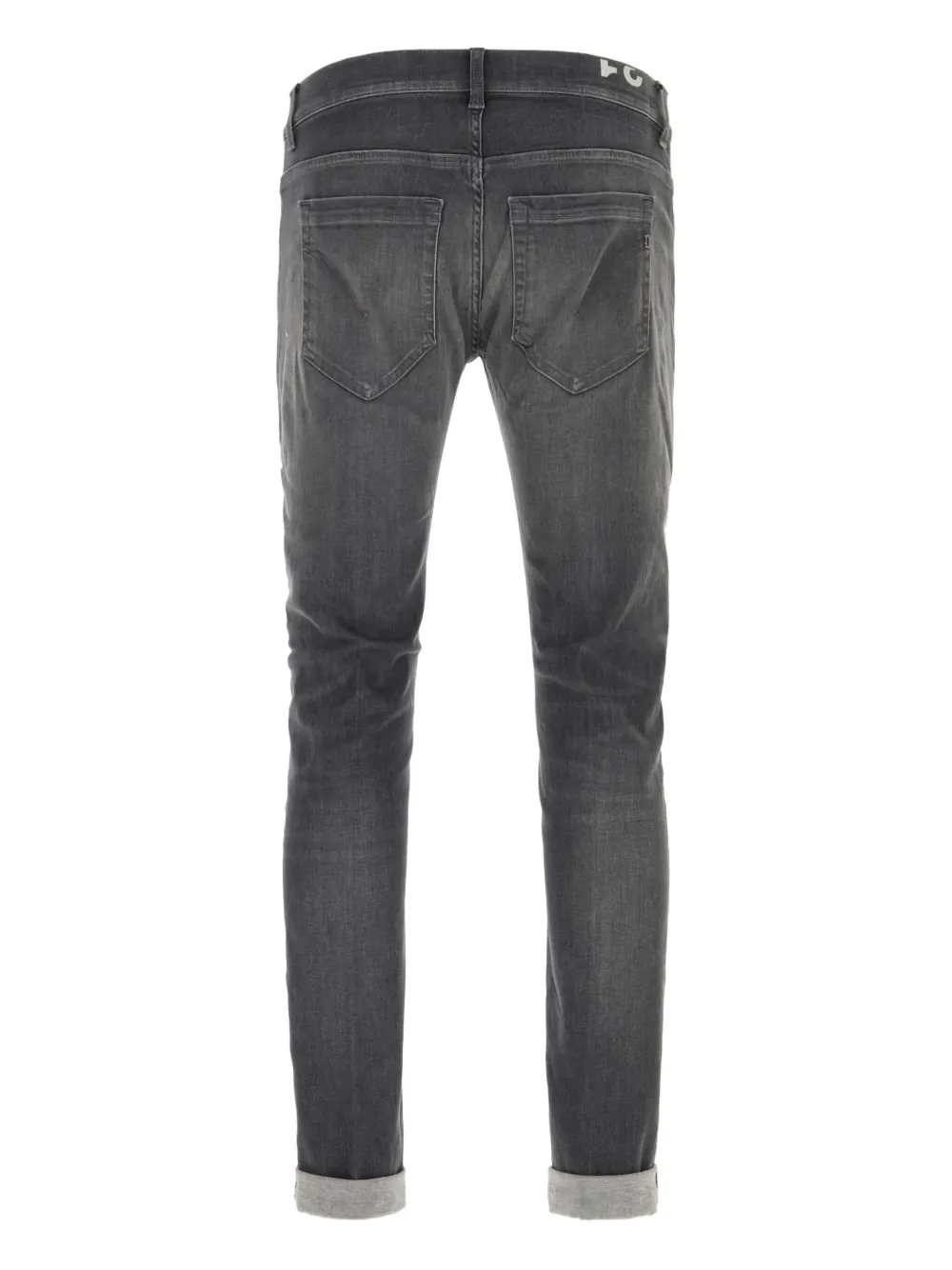 Dondup George Trousers Rolled Cuffs In Gray