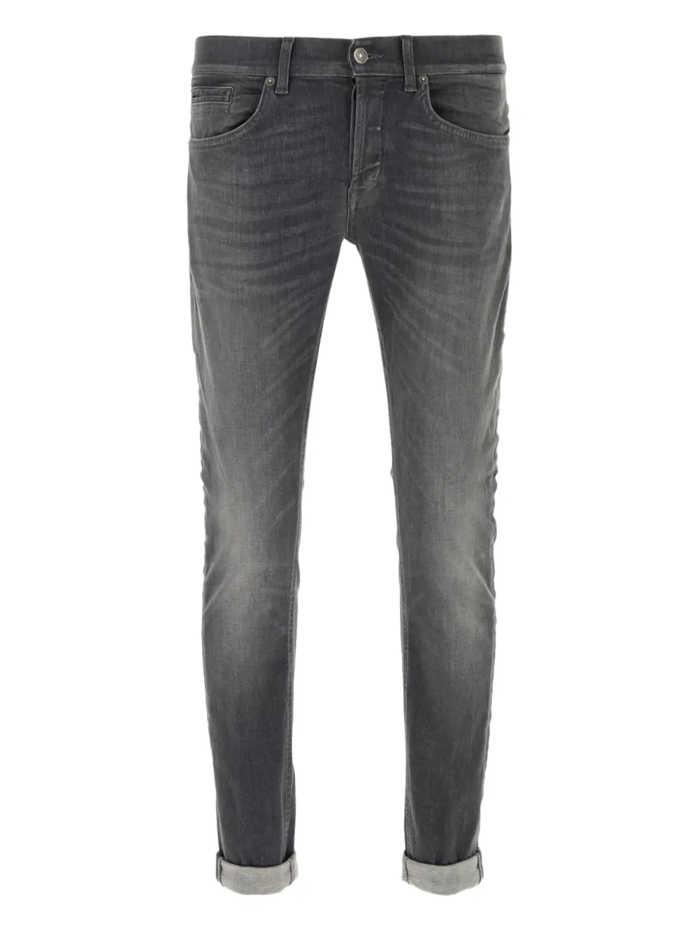 Dondup George Trousers Rolled Cuffs In Gray