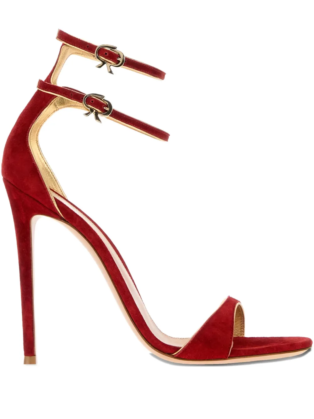 Gianvito Rossi 110mm double-buckle stiletto sandals Red