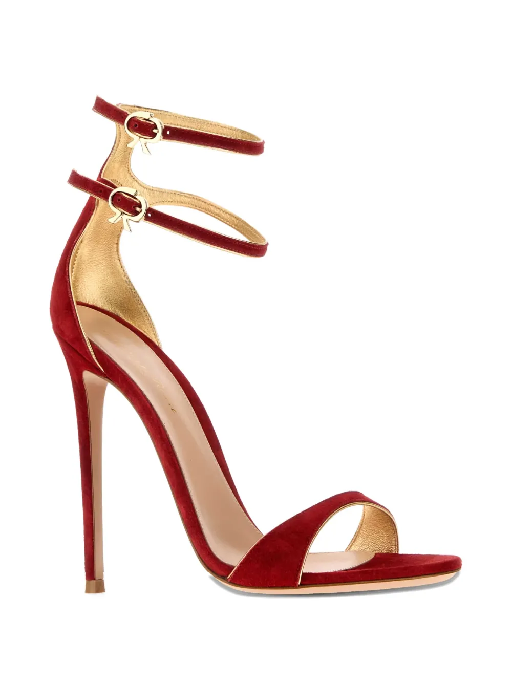 Gianvito Rossi 110mm double-buckle stiletto sandals Red
