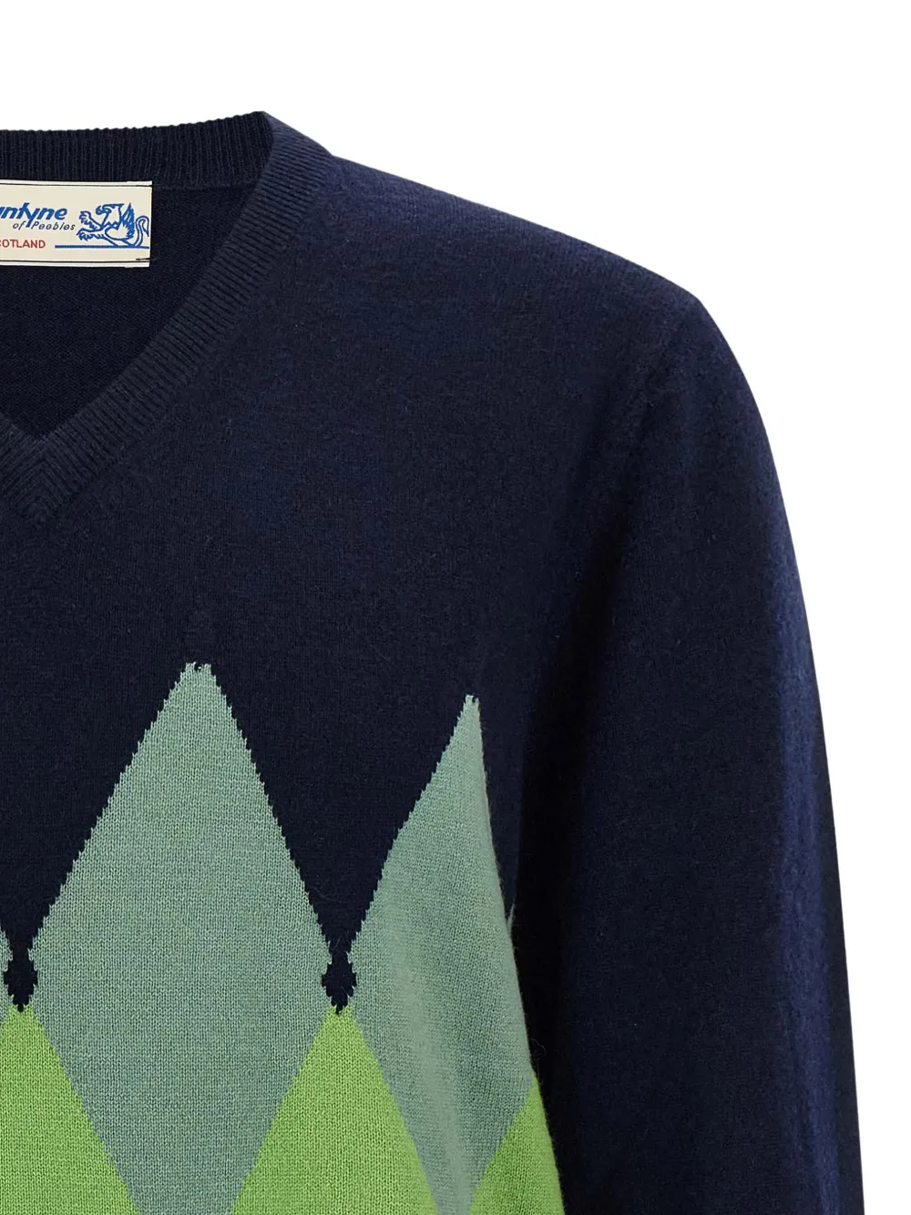 Ballantyne Argyle Pattern Sweater Sweaters And Cardigans Blue In Blue
