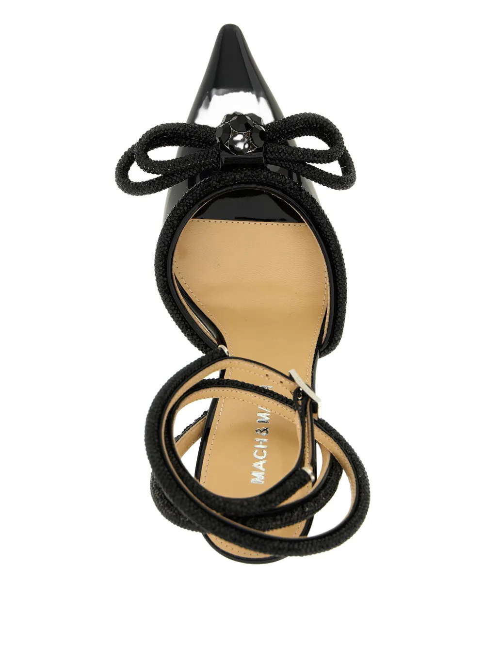 Mach&mach Double Bow Jewel-embellished Pumps In Black
