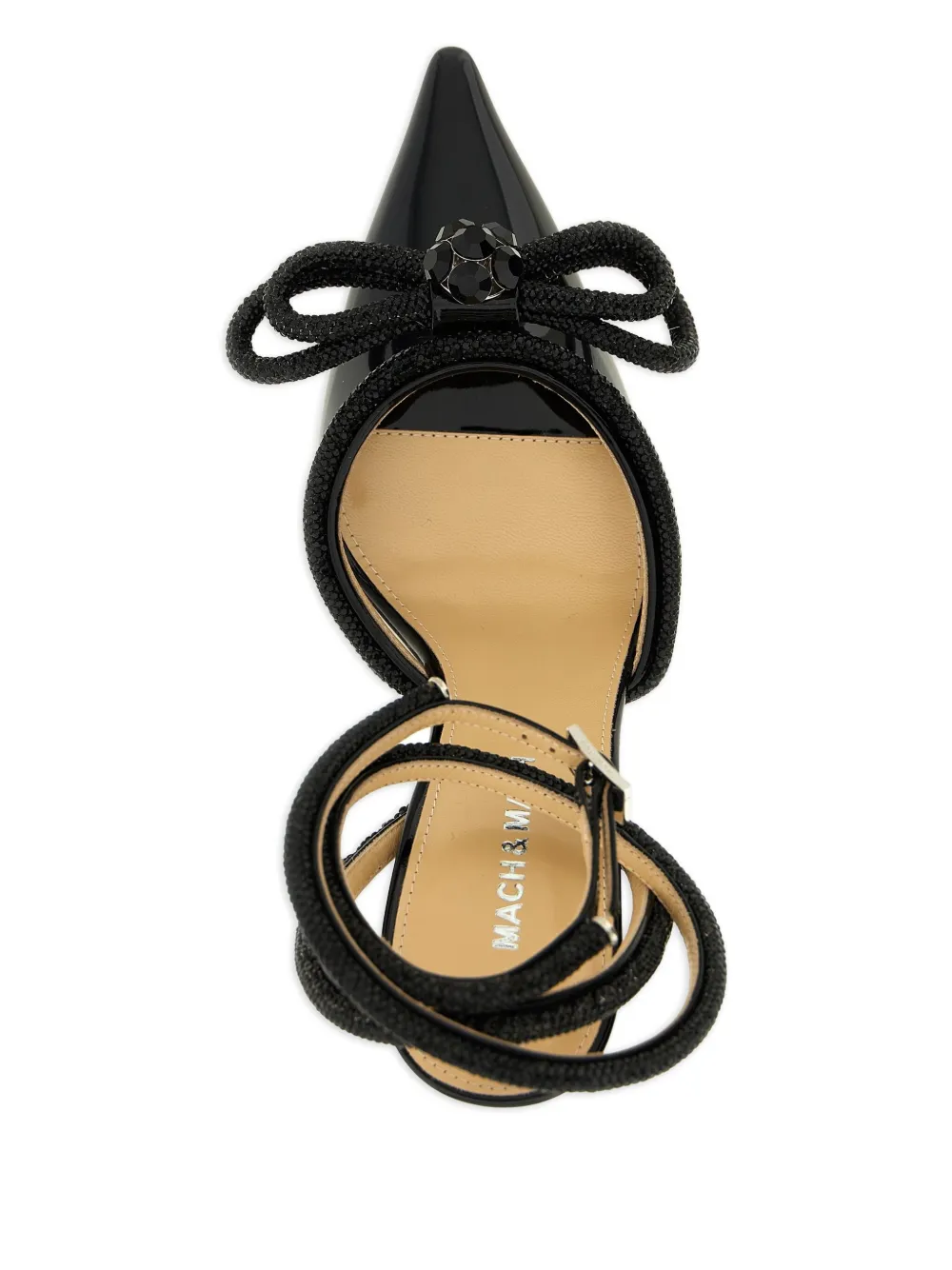 MACH & MACH Double Bow pumps verfraaid met kristallen Zwart