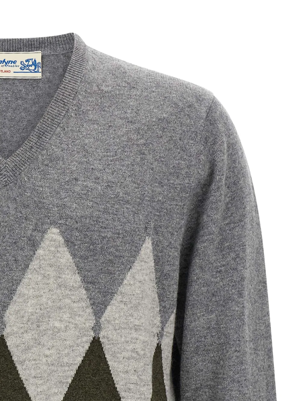 Ballantyne Argyle Pattern Sweater Sweaters And Cardigans Gray In Gray