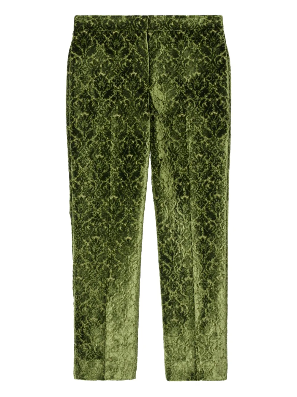 Burberry damask-pattern velvet trousers | Green | Image 1