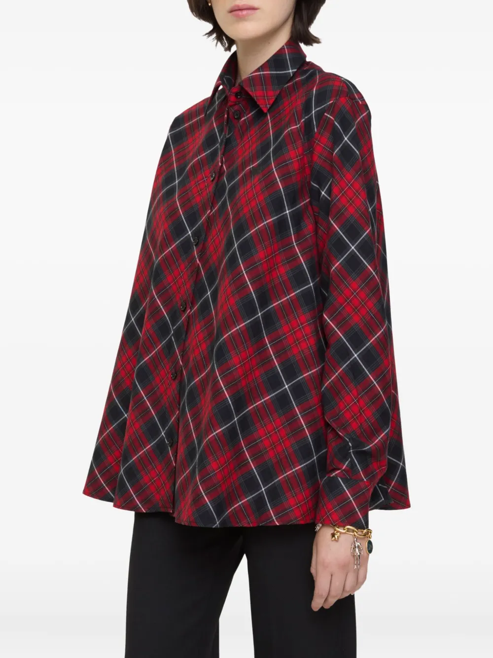 Burberry Geruit katoenen blouse - Rood