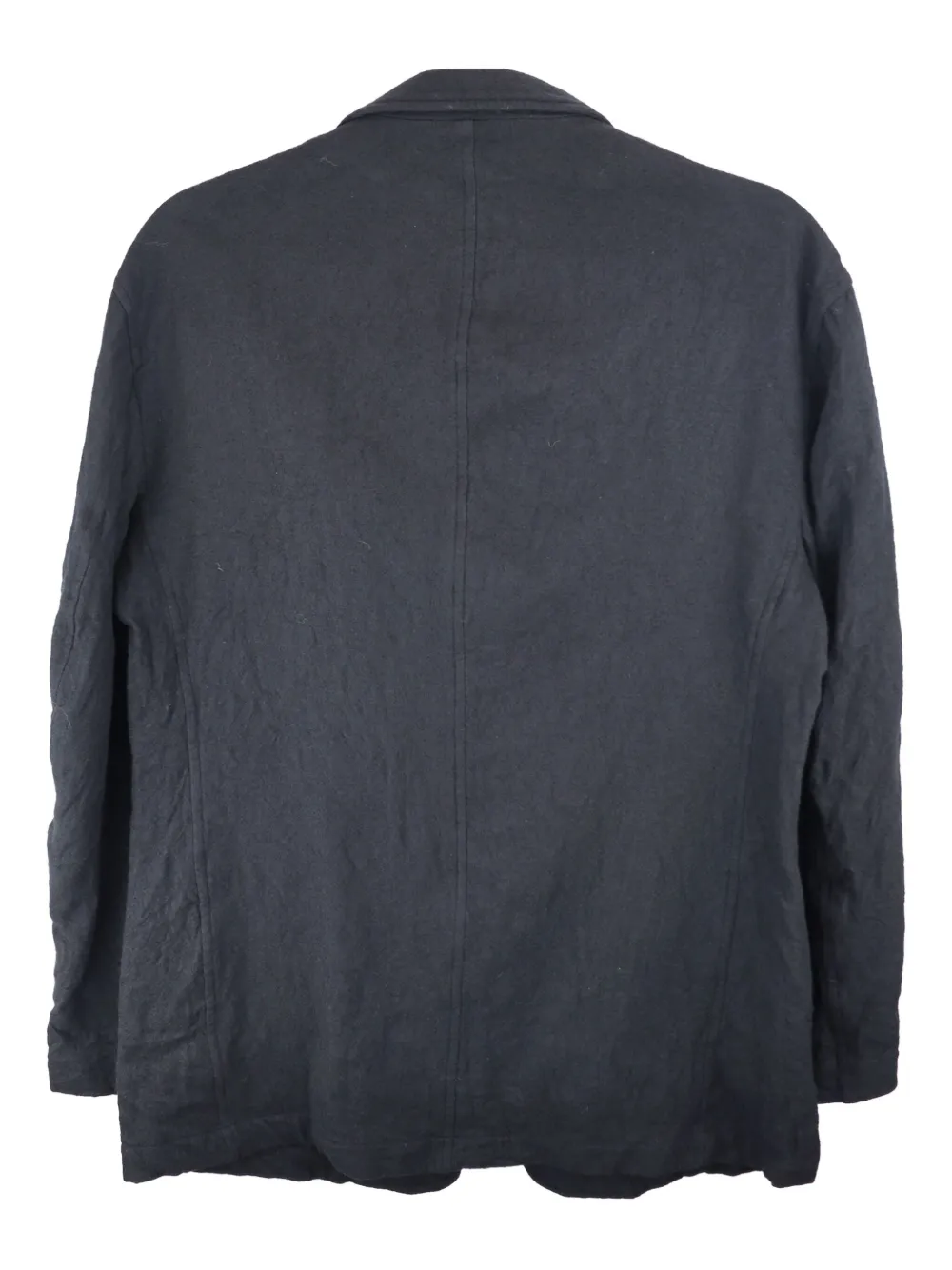 Y's Felted Three-pocket Blazer In Black