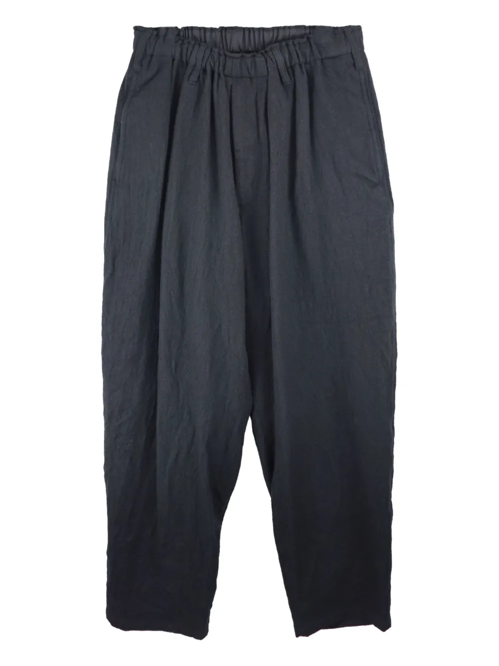 Y's elastic-waist wool trousers | Black | Image 1