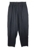 Y's elastic-waist wool trousers - Black