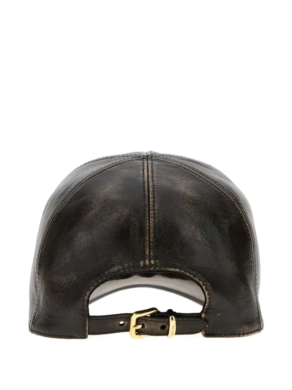 Miu Miu nappa-leather logo baseball cap - Bruin