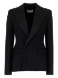 Moschino double-breasted wool blazer - Black