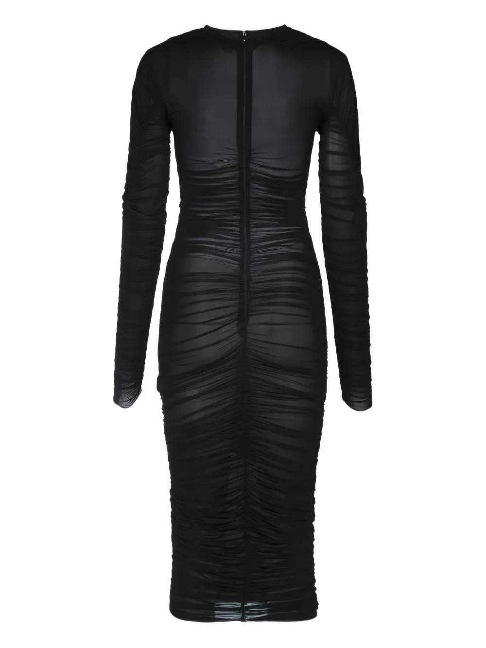 Elisabetta Franchi Gesmockte midi-jurk - Zwart