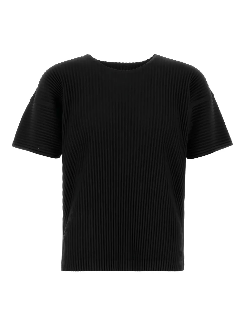 Homme Plissé Issey Miyake pleated short-sleeved T-shirt | Black | Image 1