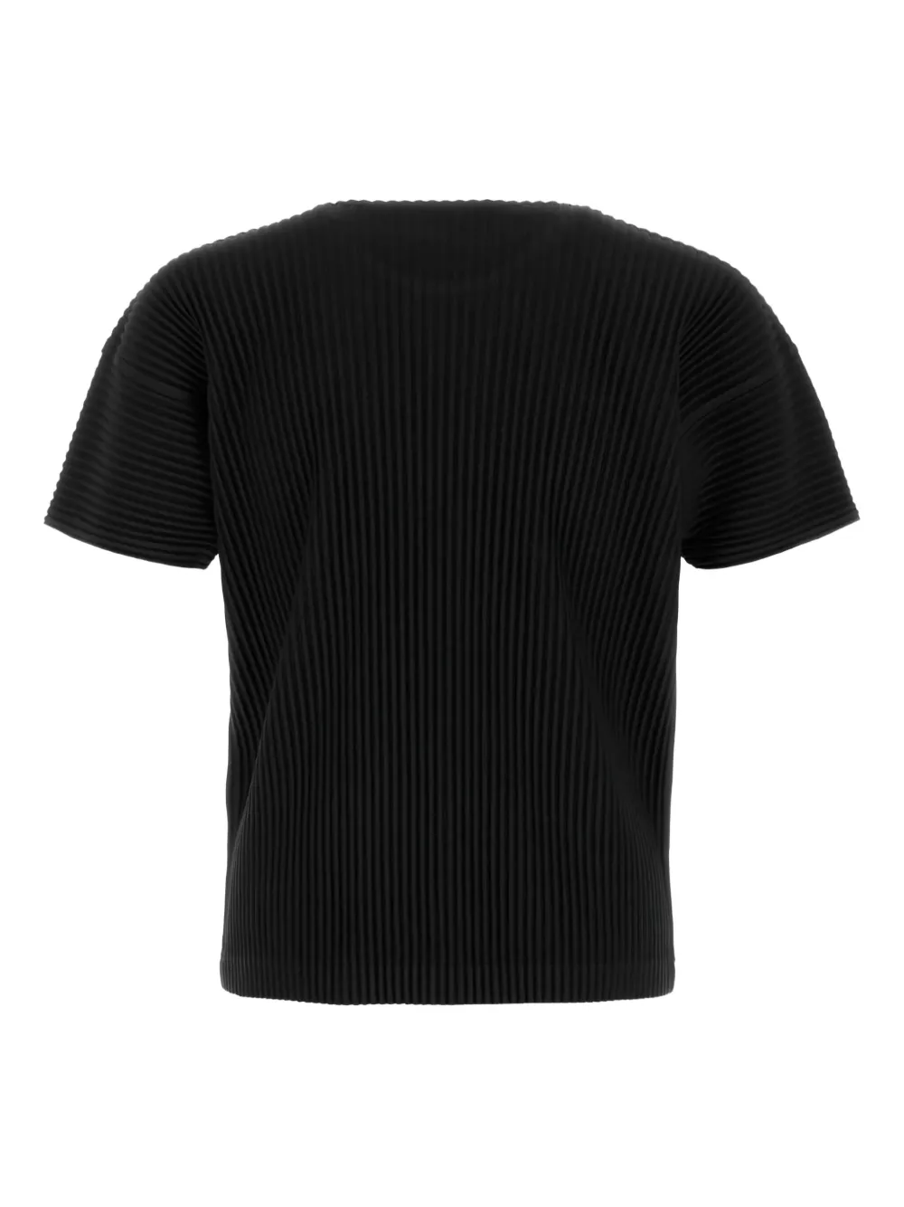 Homme Plissé Issey Miyake pleated short-sleeved T-shirt - Zwart