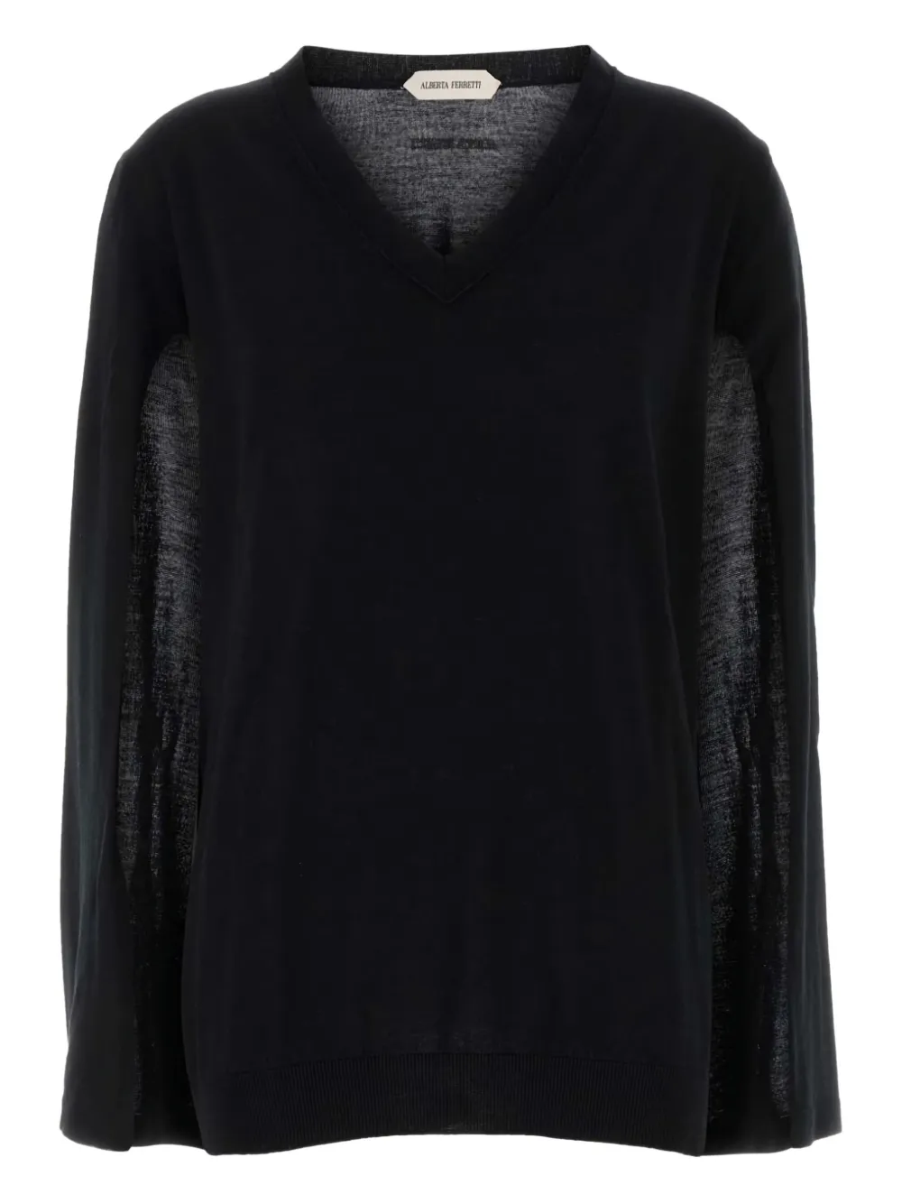 Alberta Ferretti suéter con cuello en V | negro | Image 1