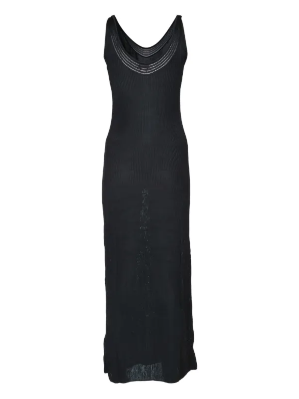 Calvin Klein Sleeveless Midi Dress | Black | FARFETCH Calvin Klein Sleeveless Midi Dress | Black | FARFETCH