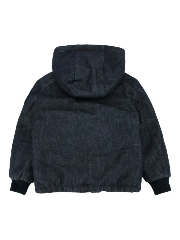 Moncler Enfant ジップアップ デニムジャケット | ブルー | FARFETCH JP