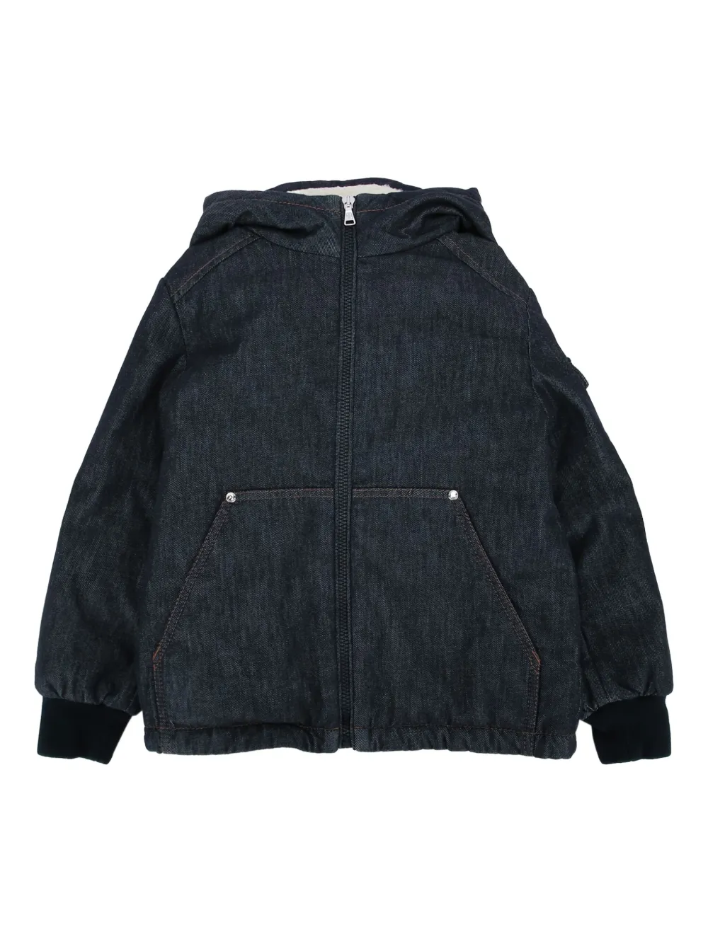 Moncler Enfant chamarra de mezclilla con cierre | azul | Image 1