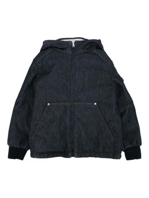 Moncler Enfant zip-up denim jacket