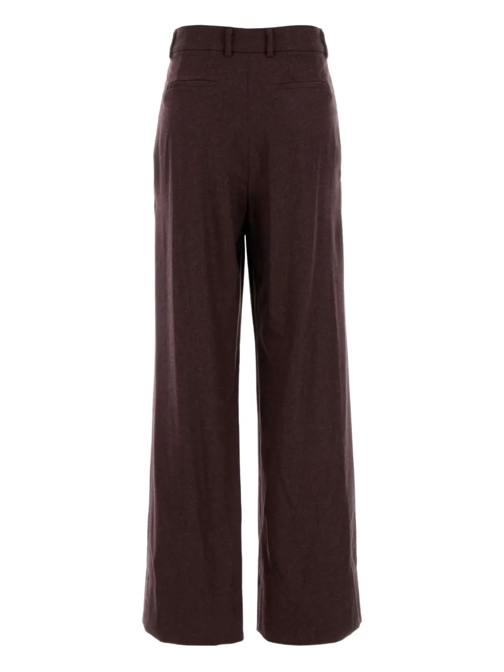 Pt Torino Grape Stretch Wool Blend Wide-leg Pant In Brown