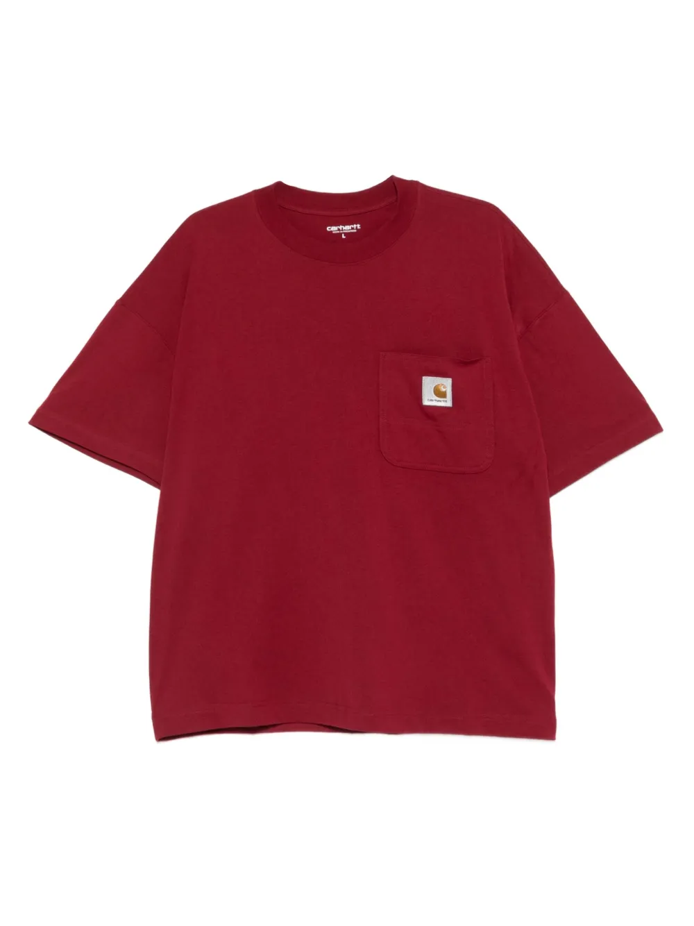Carhartt WIP logo-patch T-shirt | Red | Image 1
